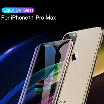 100D, UV Klijai Visiškai Sceen Protector, iPhone, 11 Pro Max Nano Skystis UV Grūdintas Stiklas iPhone 11 Pro Max X XS Ekrano Plėvelė