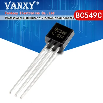 100VNT BC549C TO-92 BC549 TO92 549C 0.1 A 30 V Tranzistorius Naujos Originalios