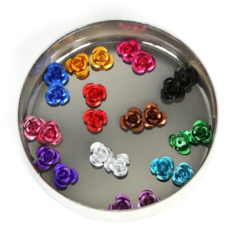 100vnt/daug Mados Populiarus 3D Aliuminio Rožių Žiedų, 