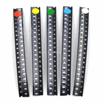 100VNT/DAUG SMD LED Rinkinys 1206 1210 5050 5730 0805 0603 3528 Raudona/Žalia/Mėlyna/Balta/Geltona led diodų rinkinys 5 Spalvos Kiekviena 20PCS