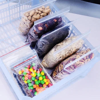 100vnt Mažas Zip-Lock Plastikiniai Maišeliai Reclosable Skaidrus Papuošalai/Maisto Saugojimo Krepšys Virtuvės Paketas Krepšys Aišku, Ziplock Krepšys