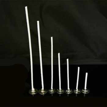 100vnt Naujas Arival, 3cm - 25cm balta žvakė viko medvilnės core vašku skirtukų su metalo sustainers 