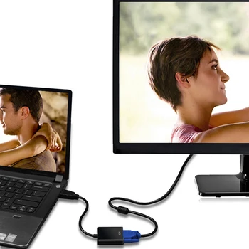 1080P HDMI suderinamus Į VGA Kabelis Konverteris Vyrų ir Famale Konverteris Adapteris HD Video Skaitmeninis Analoginis Xbox Tablet Projektorius