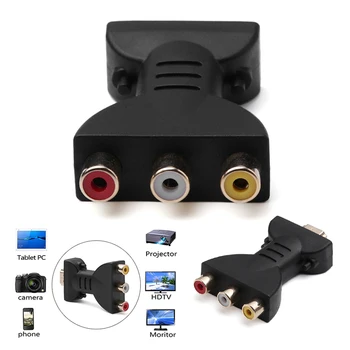 1080P Skaitmeninio Signalo AV HDMI Male Į 3 RCA Audio Adapter Component Video Converter HDTV DVD Audio Kabelis
