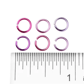 1080Pcs/Box Maišyti Spalvas, 6mm Aliuminio Atidaryti Šuolis Žiedas Split Žiedai 