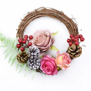 10cm/15cm/20cm Rotango Žiedas pigūs Dirbtinių gėlių Girlianda Džiovintų gėlių rėmo Namų Kalėdinė Dekoracija 