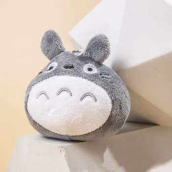 10cm Pliušinis Žaislas Mano Kaimynas Totoro Įdaryti Minkštas Pakabukas Lėlės Su Keychain paketų prižiūrėtojų raktinę Puiki Dovana