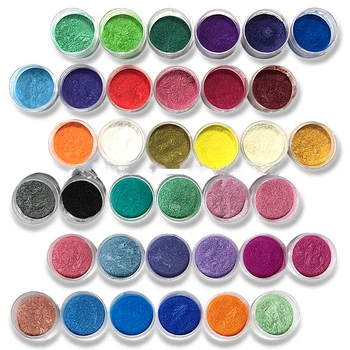 10ML Kosmetikos Žėručio Pigmento Miltelių Saugus naudoti Lūpų,Makiažas,Šešėliai,Muilo 54 Spalvų Perlų Milteliai Pigmentai, naudojami Nagų Dailė