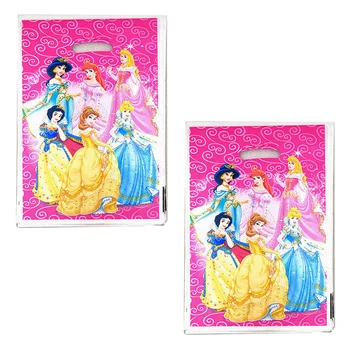 10p Arielis/Snow White/Belle/Cinderella/Jasmine/Aurora Princesė Plastiko Dovana, Saldainiai, Plėšikauti Maišelį Vaikas, Gimtadienio Prekių Apdaila