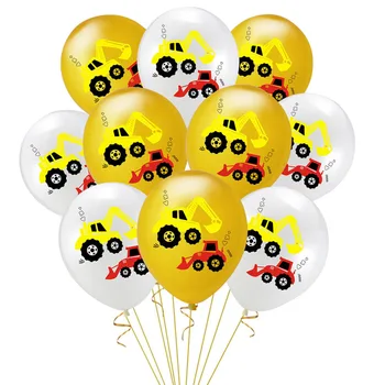 10vnt 12 colių lateksiniai balionai inžinerijos sunkvežimių ekskavatorių konfeti china balionus, gimtadienio apdailos prekes vaikams