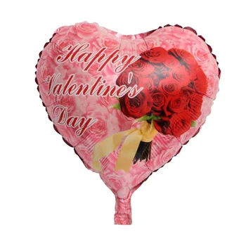 10vnt 18inch Happy Valentine Heart Formos Aliuminio Folija Balionai Dekoruoti Jubiliejų linksmos Valentino dienos Vestuves Dekoras