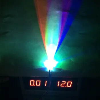 10VNT 3mm, 5mm Flash Blink LED Diod 12V 20cm iš Anksto sujungtas, Balta Raudona Žalia Mėlyna Geltona UV RGB Lempa, Šviesos Diodų, iš Anksto lituojamas