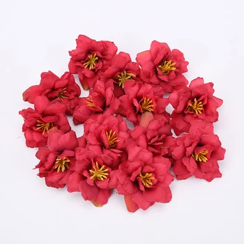 10VNT 5,5 cm Dirbtinių Gėlių Galvos Šilko Rožė, Orchidėja, Vestuvių Dekoravimas Šalis 