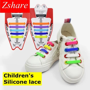 10vnt/aikštelė Vaikams Silikono batų raišteliai Ne Kaklaraištis Elastinga Batų Raišteliais Vaikų Gumos Batraištis