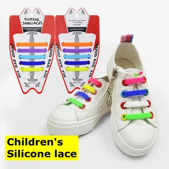 10vnt/aikštelė Vaikams Silikono batų raišteliai Ne Kaklaraištis Elastinga Batų Raišteliais Vaikų Gumos Batraištis