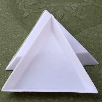 10vnt Aukštos Kokybės Klijuoti ant Kristalai, Įrankiai Trikampis nagų kalnų krištolas Turėtojas Patiekalas Trikampis įrankiai kristalai 
