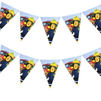 10vnt/daug Gaisrininkas temą šalies baneriai Sam temą gimtadienio dekoracijas Gaisrininkas Sam šalies vėliavas, baby shower šalies prekių