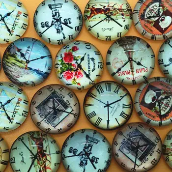 10VNT/daug Raundas 8-25MM Laikrodžio Stiklas Cabochon už, kad apyrankės karoliai moterų 2019 auskarai, segtukai, sagės amatų tiekimo