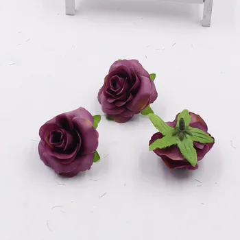 10vnt Dirbtinis Arbatos Rožės Pumpuras mažas rožių gėlių galvos flores, vestuvių dekoravimas Vainikas Scrapbooking 