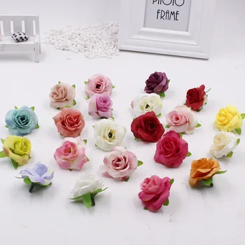 10vnt Dirbtinis Arbatos Rožės Pumpuras mažas rožių gėlių galvos flores, vestuvių dekoravimas Vainikas Scrapbooking 