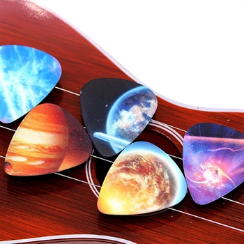 10vnt Gitara Pasirinkti Spalvinga Muzikos Priedai Visatos Planetos Gitara Kirtikliai, Sumaišyti Plektras 0.46 mm 0.71 mm 1mm