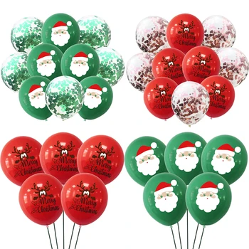 10vnt Kalėdų Senelis Kalėdų Medžio Latekso Balionas Konfeti Oro Kolbų Linksmų Kalėdų Vakarėlį Baloons Vaikams Gimtadienio Prekes