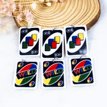 10vnt /lot 34*25mm Žaidimo Kortelės Magic Card Pakabukai Butas atgal Dervos Cabochons 