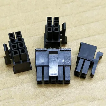 10VNT MX 3.0 mm žingsnio mini 5557 plug jungtis 2P 4P 6P 8P 10P 12-24P vyrų shell juodo plastiko lukštais