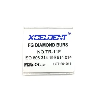 10vnt/pak Dantų Diamond Burs ieskoti Odontologijos Handpiece Rankena Skersmuo 1.6 mm Stomatologas Įrankiai TR-11F