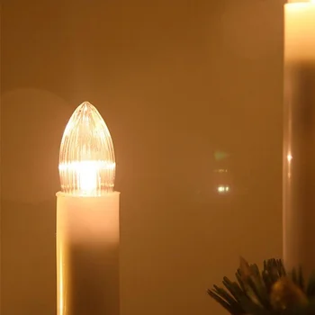 10vnt/pak E10 LED Pakeitimo Lempos Lemputė Žvakių Šviesos Lemputės Šviesos Grandines 10 V-55, V kintamosios srovės (AC), Vonios kambarys, Virtuvė, Namų Dekoro Lemputes