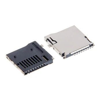 10VNT Push-Push Tipo TransFlash TF Mikro SD Kortelės Lizdo Adapteris, Automatinė, PCB Jungtis