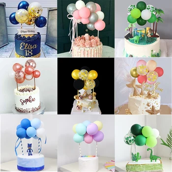 10vnt/set Kūrybos Balionas Tortas Topper gimtadienio, Vestuvių papuošimai 5 colių tortas dekoravimo reikmenys 
