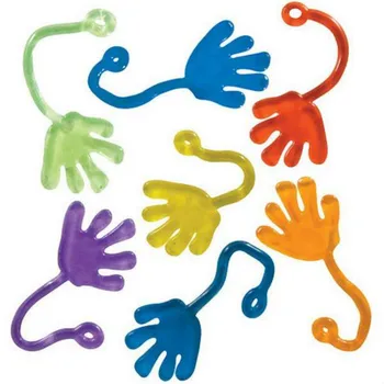 10vnt/set Vaikai Šalis Tiekimo Naudai Mini Lipni Želė Stick Slap Plonas Rankas Žaislą Juokingi Anekdotai Žaislas