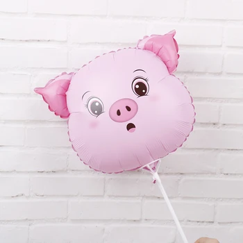 10vnt Ūkio gyvūnai balionai 18inch animales galvos granja cumpleanos folija ballon vaikų gimtadienio dekoracijos vaiko didmeninės