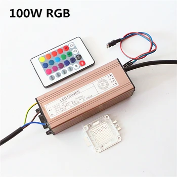 10W 20W 30W 50W 100W RGB Chip Šviesos Ir Vandeniui IP66 LED Driver Maitinimo Adapteris Transformatoriai, Nuotolinio Valdymo AC85-265V