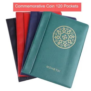 120 Kišenės Rinkti Pinigus Organizatorius Monetų Kolekciją Albumą Knyga Kolekcinės Monetos Turėtojas Albumus Mini Cento Moneta Saugojimo Krepšys