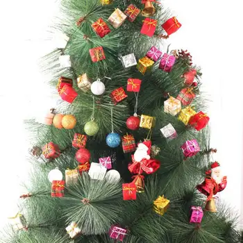 12pcs/daug Christmas Tree Saldainiai Kalėdų Eglutės Kabinti Ornamentu Kalėdos Apdailos Spalvinga Kalėdų Medžio Apdaila