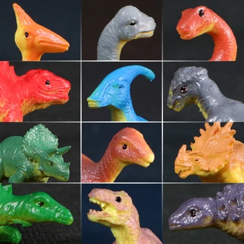 12pcs Modeliavimas Plastikiniai su Gyvūnais Triceratopsas Tyrannosaurus Brachiosaurus Dinozaurų Modeliai Figūrėlės Vaikams mokomieji Žaislai