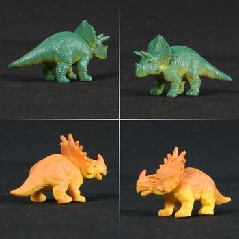12pcs Modeliavimas Plastikiniai su Gyvūnais Triceratopsas Tyrannosaurus Brachiosaurus Dinozaurų Modeliai Figūrėlės Vaikams mokomieji Žaislai