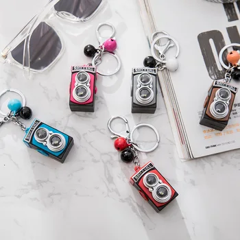 14# Nešiojamų paketų prižiūrėtojų raktinę Šviesos, Kamera, Flash Key Chain Mini LED Žibintuvėlis Keychain Juokingas Mielas Raktų pakabukai Retro Lomo Dovana