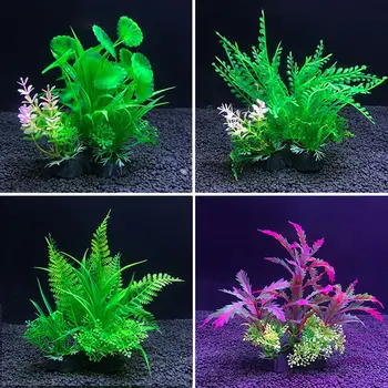 14cm Plastiko Modeliavimas Vandens Žolės Dirbtinių Augalų Kraštovaizdžio Akvariumo Apdaila Ryškiai dažytos Žuvų Bakas Kraštovaizdžio Ornamentu