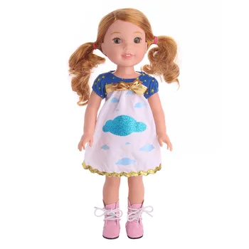 15 Stilių Lėlės Drabužius Rinktis 1=14.5 Colių Amerikos Lėlės Drabužiai Wellie Wishers Lėlės Suknelė, Sijonas Mūsų Kartos mergaičių Žaislas