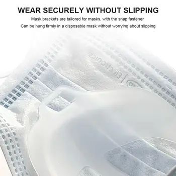 15vnt 3D Nagų Kaukė Paramos Kvėpavimo Padėti Padėti Kaukė Vidinės Pagalvėlės Laikiklis Maisto kokybės Silikono Kaukė Turėtojas Kvėpuojantis Vožtuvas