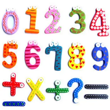 15vnt/set Montessori Kūdikių Skaičius, Šaldytuvas, Šaldytuvo, Magnetinių Pav Stick Matematikos Mediniai Švietimo Vaikams, Žaislai Vaikams