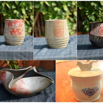 16PCS keramikos keramikos molio Perkėlimo popierius glazūra underglaze gėlių popieriaus Jingdezhen mėlynos ir baltos spalvos porceliano paprasto aplikacijos 54x3