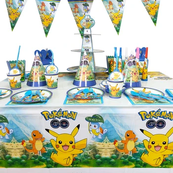 17 Stiliaus Pokemon Pocket Monstras, Šeimai, Gimtadienis Apdailos Žaislų Rinkinys Pikachu Animacinių Filmų Anime Pav Stalo Žaislas, Vaikas Dovana