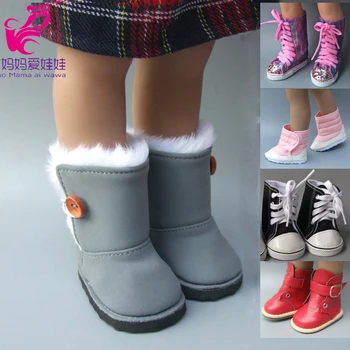 18 colių 45CM Mergaitės Lėlės Kailio Sniego Batai batai Aleksandras lėlės aksesuaras baby doll batai mergaitei dovana