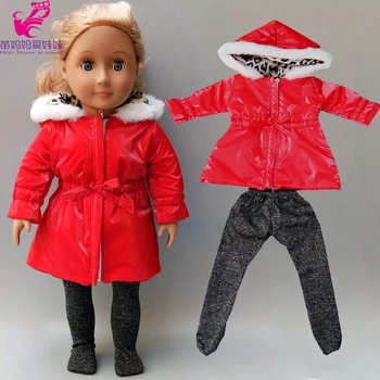18 colių amerikos lėlė berniukas mergaitė vestuvių Kostiumai dress 43cm naujas gimęs Kūdikis lėlės žiemos kailio striukė