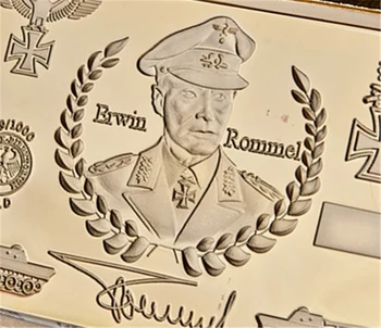 1891-1944 WW II vokietijos Desert Fox Owen Rommel vokietijos Gynybos Ministerijos Bendrųjų Aukso Baras Pasaulio Įžymybė Iššūkis