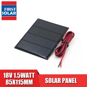18V DC 1.5 Watt Solar Panel Polikristalinio Silicio PASIDARYK pats 12V Akumuliatoriaus Kroviklio Modulis Mini Saulės Elementų vielos žaislas